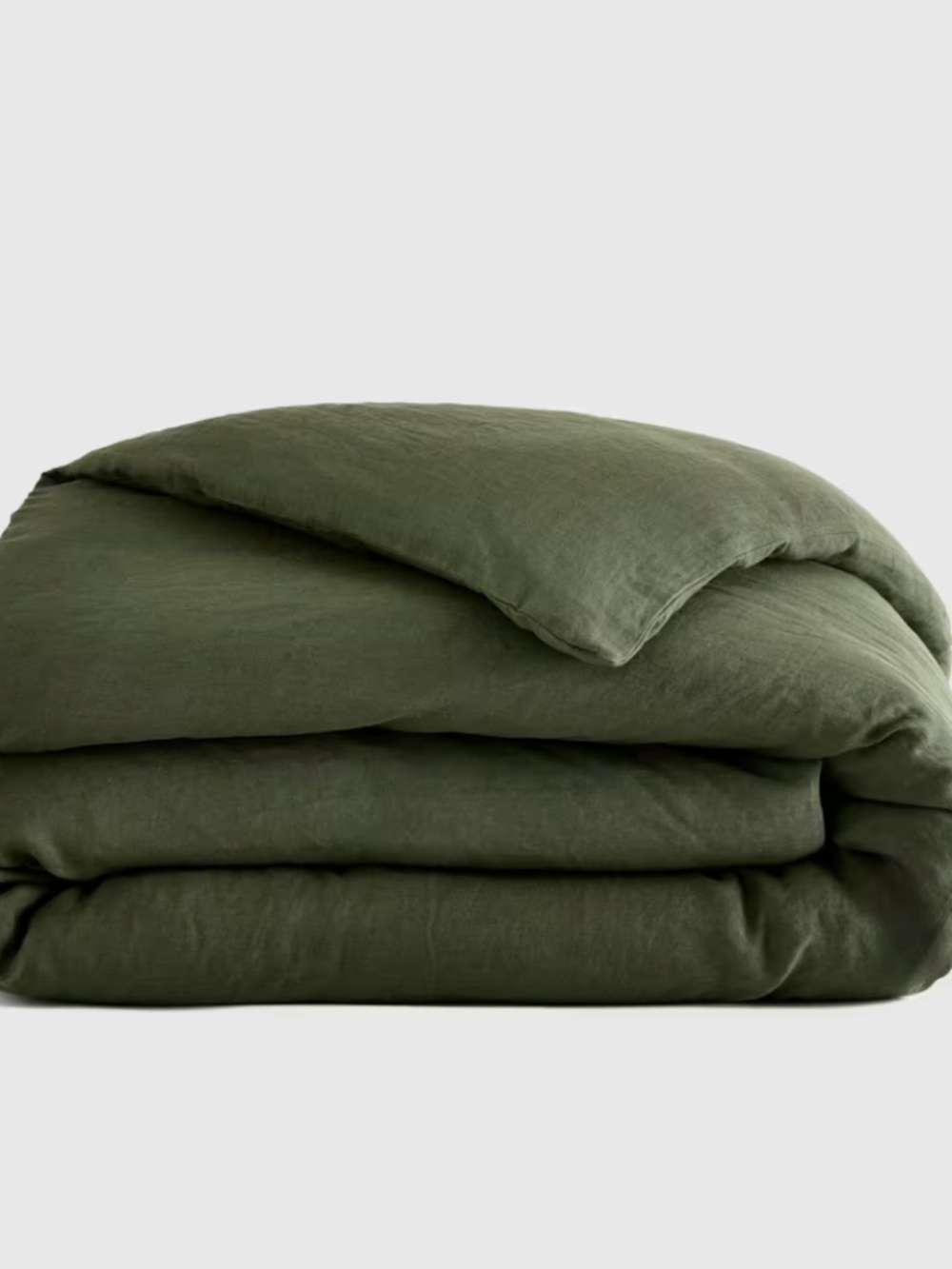 Quince European Linen Duvet Cover king/Cal King Pine Green